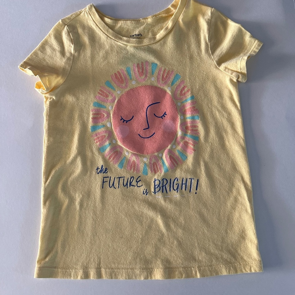 Carter'Kids Summer Yellow Shirt - Size 6/6x.